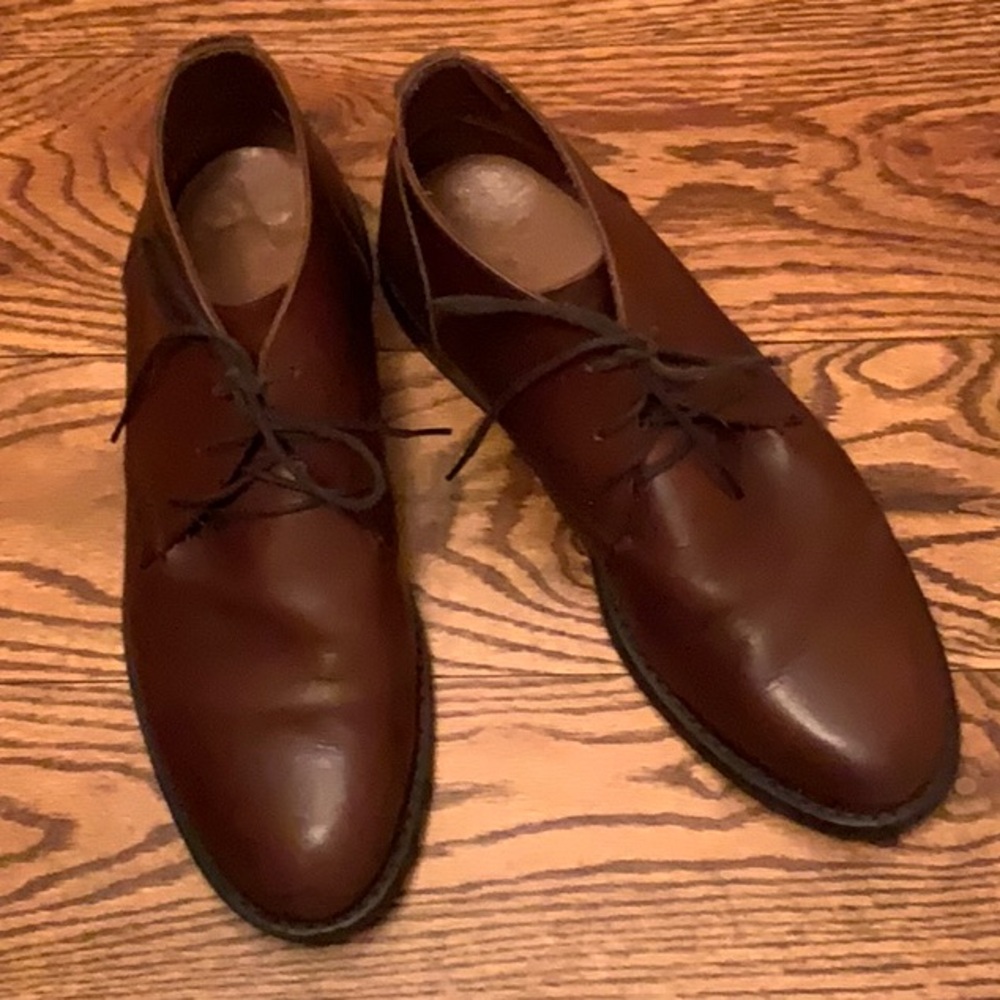 Men's Ralph Lauren Polo ‘Wallingford’ Brown Leather Ankle Boot